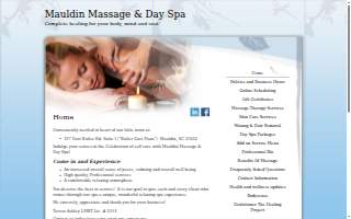 Mauldin Massage & Day Spa website