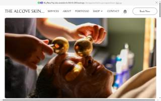 The Alcove Skin Bar website
