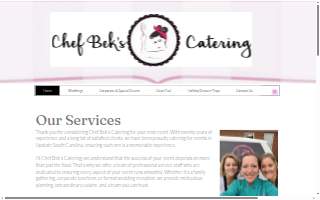 Chef Beks Catering website