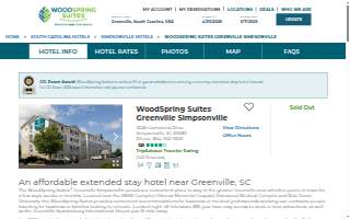 WoodSpring Suites Greenville Simpsonville website