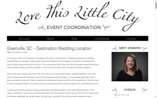 Love This Little City - Weddings & Events website