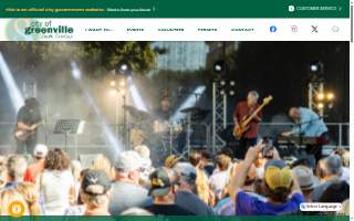 Greenville Special Events website