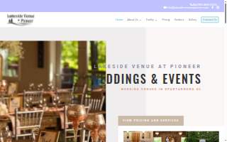 Lakeside Venue at Pioneer website