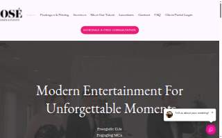 Rosé Weddings & Events website
