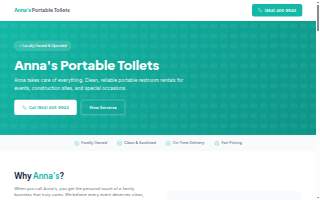 Anna Portable Toilets website