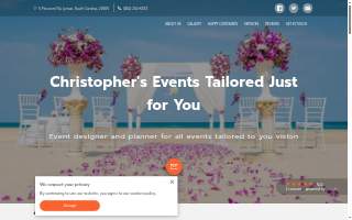 Christopher's Events Tailored Just for You website