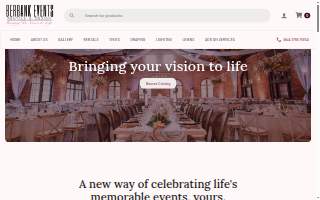 Berbank Events - Rentals & Design website