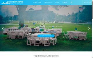 Greer Event Rentals website