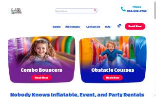 SC Party Rentals website