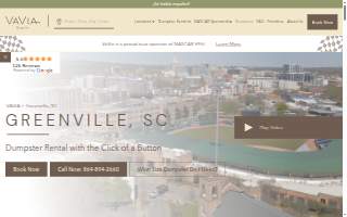 VaVia Dumpster Rental Greenville website