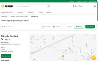 Sunbelt Rentals Climate Control of Greenville website
