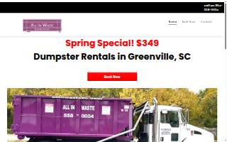 All In Waste website