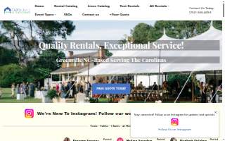 Carolinas In Tents Events website