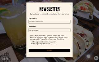 Patrón Tacos & Beer website