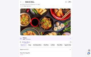 Wok N Roll website