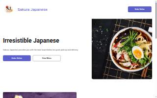 Sakura Japanese Restaurant website