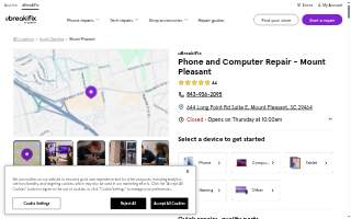 uBreakiFix - Phone and Computer Repair of Mt Pleasant website
