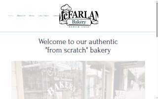 McFarlan Bake Shop website