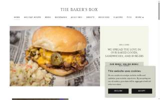 The Baker's Box website