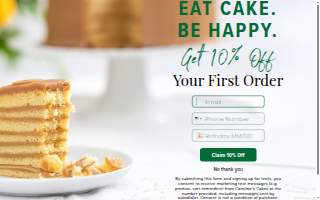 Caroline's Cakes website