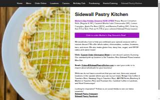 Sidewall Pastry Kitchen website