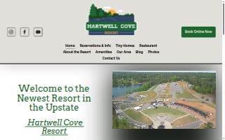 Hartwell Cove Resort website