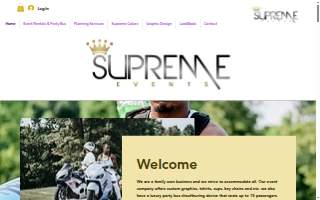 Supreme Events LLC website