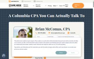 Dark Horse CPAs of Columbia website