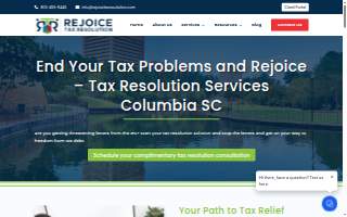 Rejoice Tax Resolution, LLC website