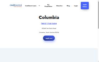 Credit Central of Columbia website