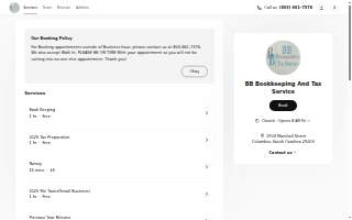BB Bookkeeping And Tax Service website