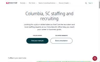 Robert Half Recruiters & Employment Agency of Columbia website