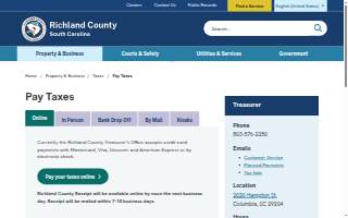 Richland County Treasurer website