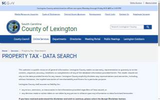 Lexington County Tax Collector website