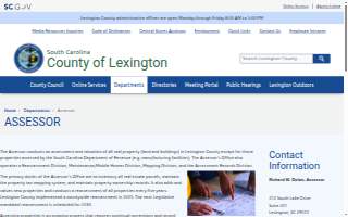 Lexington County Assessors Office website