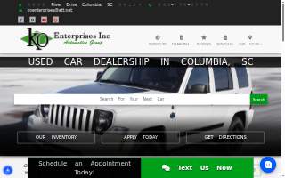 K O Enterprises of Columbia website