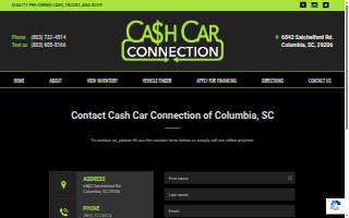 Cash Car Connection in Columbia website