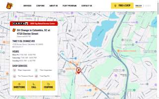 Take 5 Oil Change of Columbia website