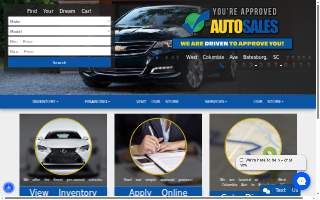 You're Approved Auto Sales website