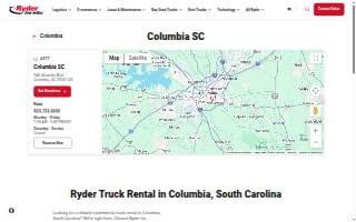 Ryder Truck Rental of Columbia website