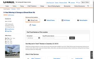 U-Haul Moving & Storage at Broad River Rd website