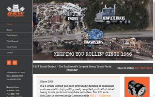 B & W Truck Center website