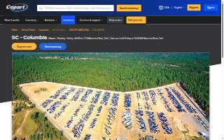Copart - Columbia SC website