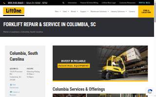 LiftOne Columbia website