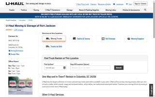 U-Haul Moving & Storage of Fort Jackson website