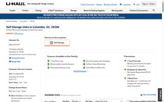 U-Haul Moving & Storage of Arcadia Lakes website