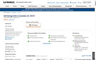 U-Haul Moving & Storage at I-26 website