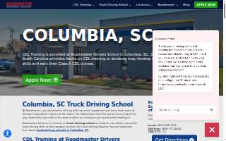 Roadmaster Drivers School of Columbia website