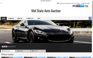 Mid State Auto Auction of Columbia website