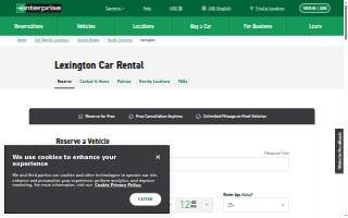 Enterprise Rent-A-Car of Lexington website